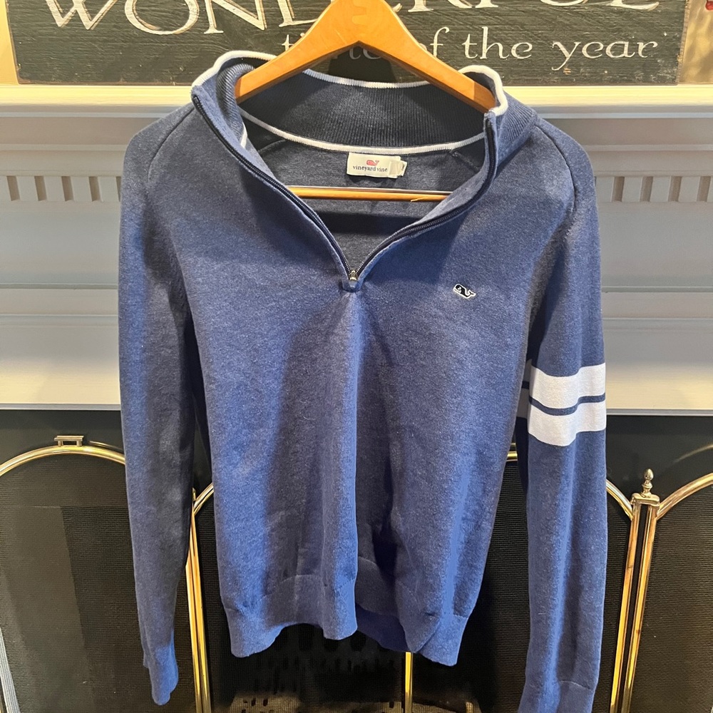 VINEYARD VINES BLUE QUARTERZIP AMAZING CONDITION